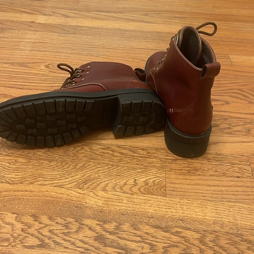 Cole Haan Briana Grand Lace-Up Leather Hiker Boots Ch Woodbury size 10. - Picture 4 of 8